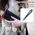 thumbnail image 4 of Uxcell Leather Wristlet Strap, PU Leather Keychain for Women Wallet Clutch Phone Car Key Dark Blue, 4 of 7
