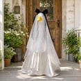 thumbnail image 4 of 2 Piece Porch Goose Outfits Halloween Porch Goose Outfit White Wedding Bridal Goose Dress and Veil Set for Fall Lawn Porch Decor Party Photo Props, 4 of 6
