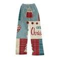 thumbnail image 5 of WTOBBY Women's Holiday Print Flannel Pajama Pants, Fashionable Christmas-Themed Sleepwear with Comfortable Fit, Merry Christmas Design for Women,Light Blue XL, 5 of 6
