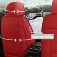 thumbnail image 5 of Maidao Car Seat Covers Leather Set for Mercedes-Benz for E450 2000-Present 5 Seats Waterproof Front Rear Cushion Protector Red Beige, 5 of 8