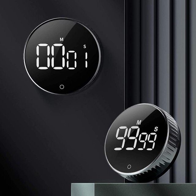 Minuteur de Cuisine, Compte à Rebours Kitchen Timer pour Cuisine Cuisson Classe Formation, Minuterie Aimanté Numérique Affichage LCD, Commande de Rotation, Outil de Gestion du Temps ZefeiWu 8390615484626