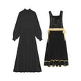 thumbnail image 4 of Kaerm Women Liturgical Praise Dance Outfits 2pcs Worship Spiritual Modern Lyrical Dance Dress Black M, 4 of 6