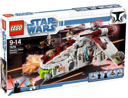 Pre-Owned Star Wars Clone Wars Republic Attack Gunship Set LEGO 7676 [Damaged Package]