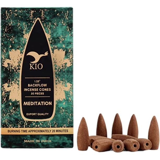 Incienso En Cono Cascada Reflujo Invertido Backflow Cones Relajación Budismo Meditación Yoga Pilates 50pzs