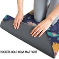 thumbnail image 3 of Dark Blue Mermaid Princess Pattern Hot Yoga Mat Towel Non Slip for Hot Yoga - Quick-Drying Yoga Mat Cover with 4 Corner Pockets with Travel Bag - Hot Yoga Towel Non Slip 74"x26", 3 of 6