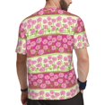 thumbnail image 2 of Wukai Flowers Print Men's Short-Sleeved Mesh T-Shirt,Quick-Dry Short Sleeve Workout T-Shirt-5X-Large, 2 of 8