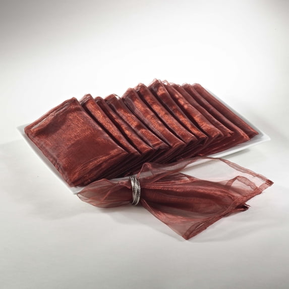 Lifestyle Polyester Organza Dinner Napkin (Set of 12)