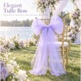 thumbnail image 2 of Purple Giant Tulle Bow for Christmas Tree Decoration Sheer Iridescent Fabric Large Bow with Long Tails for indoor Holiday Decor 47 in, 2 of 7