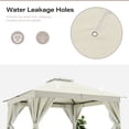 thumbnail image 4 of LAUSAINT HOME 12'x12' Outdoor Patio Gazebo, Heavy Duty Semi-Permanent Gazebo Tent with Double Roof, Mosquito Netting & Privacy Curtains, Metal Frame Backyard Canopy for Garden, Lawn, Party, White, 4 of 11