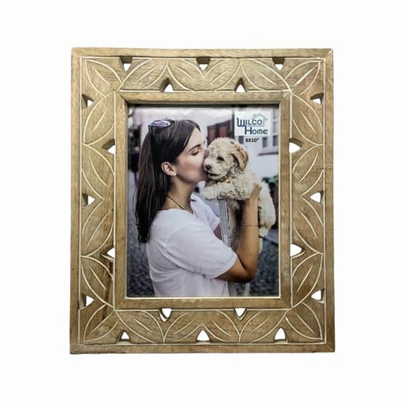 Metrotex Designs 12014 8 x 10 in. Leon Picture Frame - White Wash