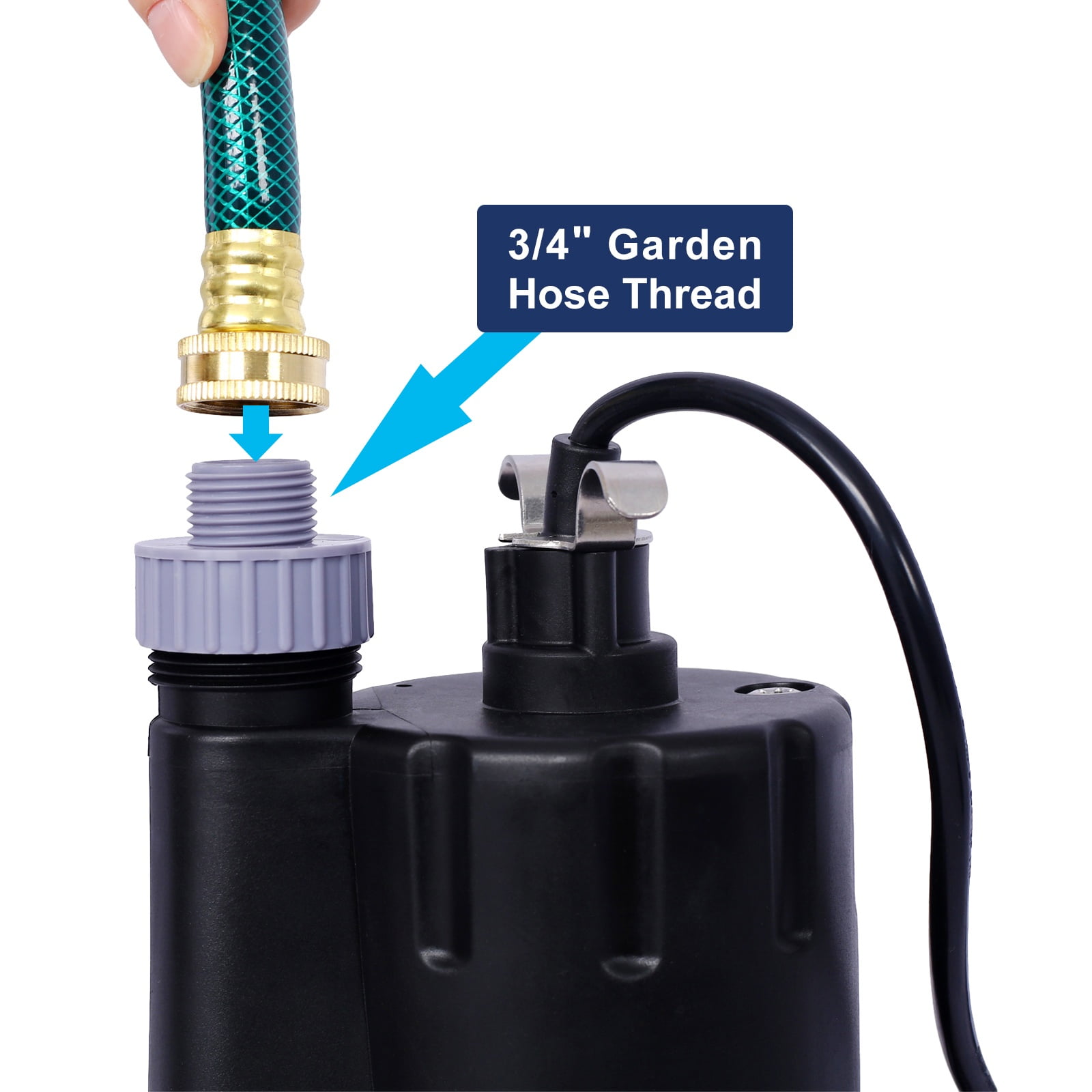 1/3HP 2500GPH Submersible Water Pump, Heavy Duty Thermoplastic Utility Pump with 10ft Cord for Sump, Pool, Floods