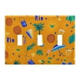 thumbnail image 2 of Dailycode Light Switch Plate Covers 2 Gang Wall Plate Plastics Outlet Covers for Kitchen Home Office Decor Leaf Umbrellas Beer Ball, 2 of 8