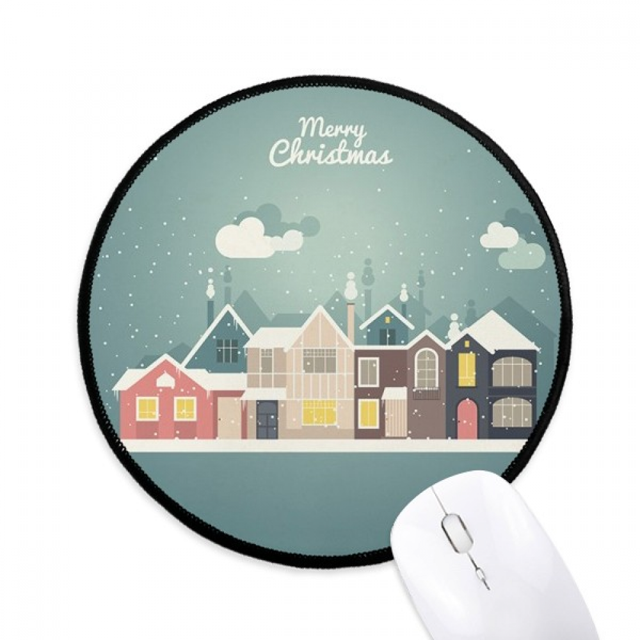 mas House Festival Illustration Mouse Pad Desktop Office Round Mat for Computer