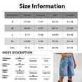 thumbnail image 3 of Women's Distressed Denim Shorts, Solid Color Five-Point Length Ripped Fringe Hem Jeans, Edgy Casual Pants for Summer Street Style or Music Festivals, Black XL, 3 of 6