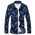 thumbnail image 1 of Blusa y camisa formal de manga larga con cuello vuelto para hombre, camisa con estampado a color, blusa de manga larga con cuello vuelto, blusa para hombre, 1 of 2