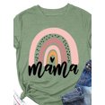 thumbnail image 2 of Anbech Rainbow MAMA Shirt for Womens Graphic Tshirts Short Sleeve Mother's Day Causal Summer Tops, 2 of 3