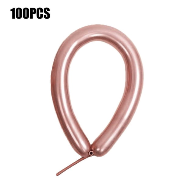 H01 100 Pcs Metallic 260 Long Balloons Kit With Pump Shiny Latex For Balloon Animals Magic Balloons For Birthdays Wedding Party Decorations Multicolor