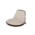 thumbnail image 4 of Loungie Quickchair Mesh Floor Chair Foldable with Strap Lightweight, Beige/ Brown, 4 of 9