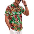 thumbnail image 3 of GENTS BLISS Short Sleeve Men Hawaiian Shirts Floral Print Button Down Shirts for Men Casual Beach Shirts, 3 of 8