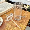 thumbnail image 4 of Dvumao 8oz Glass Cup with Handle & Lid, Borosilicate Drinking Glass with Straw for Iced Coffee, 4 of 7