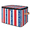 Multicolor 3, variant on ADECORIVY American Flag Storage Bin with Lid Fabric Funny Eagles Foldable Storage Baskets Boxes for Clothes Shelves Closet Organizer Containers with Leather Handles for Wardrobe