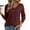Wine, variant on LEBONYARD Women's Trendy V Neck Solid Colored Chic Striped Pullover Sweaters Casual Long Sleeve Lightweight Casual Fall Winter Warm Fitting Sweater
