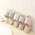 thumbnail image 3 of Open Toe Cotton Linen Slippers Men Women Indoor House Spring Summer Anti- for Slip Slippers, 3 of 10