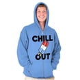 thumbnail image 5 of Retro Chill Out Food Pun Popsicle Zip Up Hoodie Men's Women's Brisco Brands X, 5 of 6