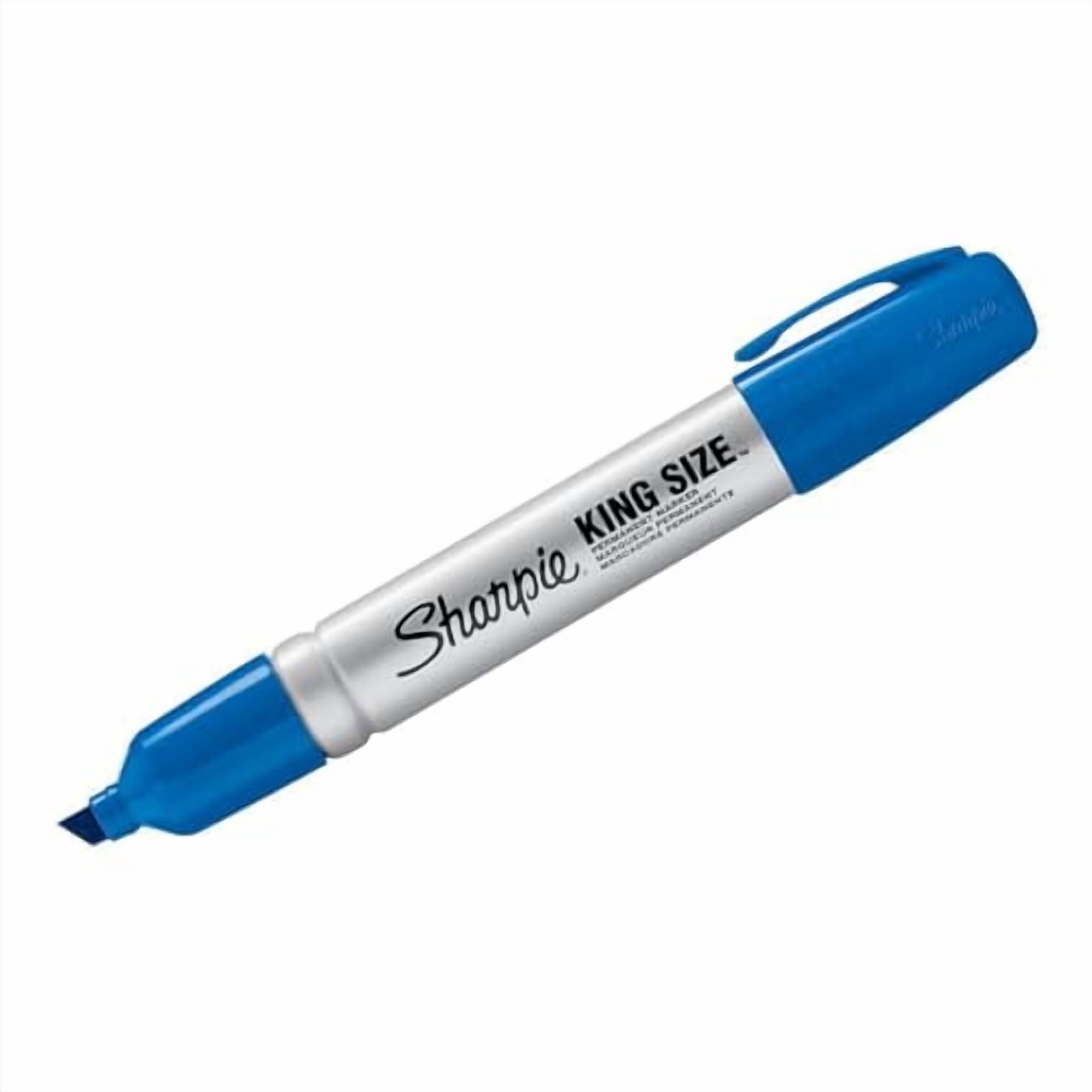 Sharpie King Size Permanent Marker, Chisel Tip, Blue Ink, Dozen (SAN15003)