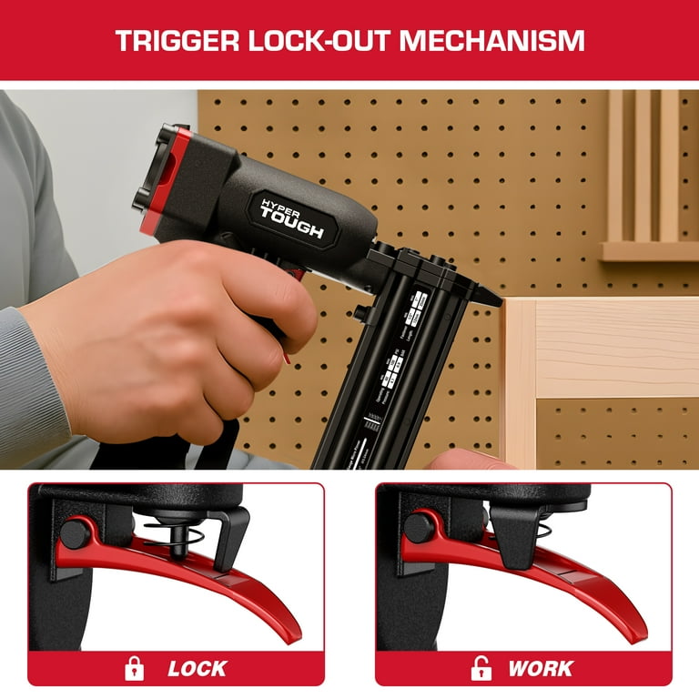 I'm pinch Ｘ６０m l Hyper Tough 23-Gauge Pneumatic Pin Nailer, Air Powered Pin Nail