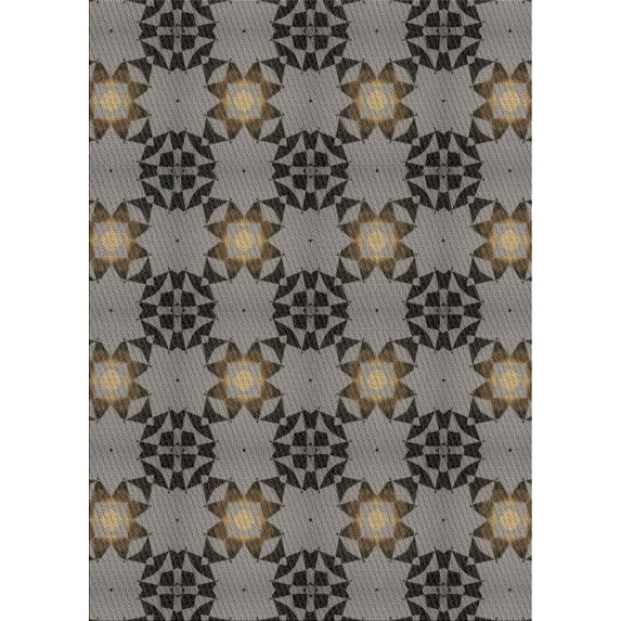 Ahgly Company Machine Washable Indoor Rectangle Transitional Mocha Brown Area Rugs, 7' x 10'