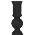 thumbnail image 3 of HomeRoots 608415 8 in. Black Glass Tabletop Taper Candlestick, 3 of 5