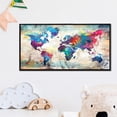 thumbnail image 2 of Cuadros Decorativos pintura de diamante 5D Likrtyny mapa del mundo taladro cuadrado completo, 2 of 9