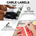 thumbnail image 3 of Uxcell 300 Pcs Cable Labels, Waterproof Wire Cord Labels Tags, Cord Organizer Management Tags for Charger Cable Organizer Wire Markers Printer and Handwriting, Brown, 3 of 7