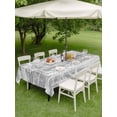 thumbnail image 4 of Outdoor Tablecloth with Umbrella Hole for Patio/Picnic/Party/Camping, Grey Coastal Waterproof Table Cloth Rectangle Table Cover Washable, Summer Ocean Sea Waves Starfish Corals (52"x 70"), 4 of 8