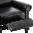 thumbnail image 5 of Push Back Recliner Chair Set of 2 Faux Leather Wingback Chair Reading Sofa for Living Room,Black, 5 of 7