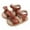 Brown, variant on Zecgelong Summer Children Toddler Shoes Girls Sandals Flat Bottom Lightweight Open Toe Breathable Comfortable Solid Color Bow Hook Loop Buckle Strap Baby Sandals For Girls Size 4 Brown