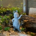 thumbnail image 3 of BAETEUY Garden Hare Statue with LED Lamp IP44 Waterproof Auto On/Off Solar-powered Lamp Resin Bunny Sculpture Lawn Ornament, 3 of 7