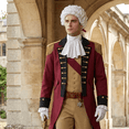 thumbnail image 5 of Alaiyaky George Costume Historical Halloween Costume Musical Uniform with Jacket, Pants, Hat, Ascot, Gloves, Wig, Bow Tie for Halloween DressUp Party, 5 of 6