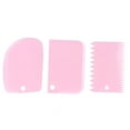 thumbnail image 2 of Cream Scraper, 3PCS/Set  Plastic Cake Smoother Safe With Elastic Material For Cakes For Dough Bread ,White,Blue,Green, 2 of 8