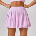 thumbnail image 6 of MIXUE Skirts For Women Summer Solid Color Athletic Slim Fit Stretch Exercise Yoga Casual Fitness Mini Tennis Skirt Outwear,Pink,M, 6 of 8