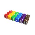 thumbnail image 3 of Dados de puntos acrílicos de 16mm, juego de mesa Multicolor de esquina redonda, accesorios de Mahjong, cubos de 1,6 CM, 10 unids/lote por paquete, 3 of 4
