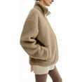 thumbnail image 3 of Maternity Baby Wearing Jacket, Women's 2-in-1 Winter Coat with Kangaroo Pocket, Heavyweight Fleece Zip Up Front for Mother and Infant, 3 of 8