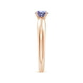 thumbnail image 3 of ANGARA Natural Solitaire Round Tanzanite Tapered Shank Ring in 14K Rose Gold for Women (Size-5mm) | December Birthstone, Birthday, Anniversary, Jewelry Gift for Women | Natural Tanzanite Ring, 3 of 9
