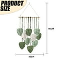 thumbnail image 4 of Macrame Wall Hanging Leaves - Large Chic Feather Wall Hanging Boho Wall Decor -Green, 4 of 5