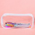 thumbnail image 4 of Clear Pencil Bag, Clear Exam Pencil Case, Waterproof PVC Zippered Comestic Storage Pouch, Travel Luggage Pouch Make up Cosmetic Bag (White), 4 of 5