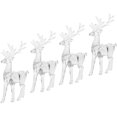 thumbnail image 1 of wonima02 4pcs Acrylic Christmas Reindeer Ornaments - Clear Deer Figurines, Table Top Decorations, Transparent Reindeer Xmas Tree Topper, 1 of 1