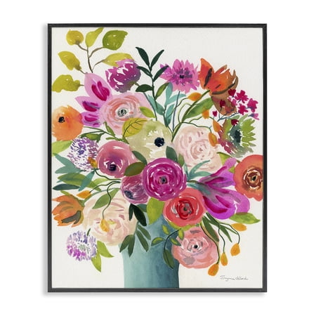 Stupell Industries Jewel Of Summer Bouquet Black Framed Giclee Art, design by Suzanne Allard