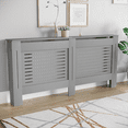 thumbnail image 3 of LUVODI 67.7x7.5x36.22 inch Grey Horizontal Radiator Cover Grill Shelf Cabinet MDF Wood Modern Traditional Furniture, 3 of 10