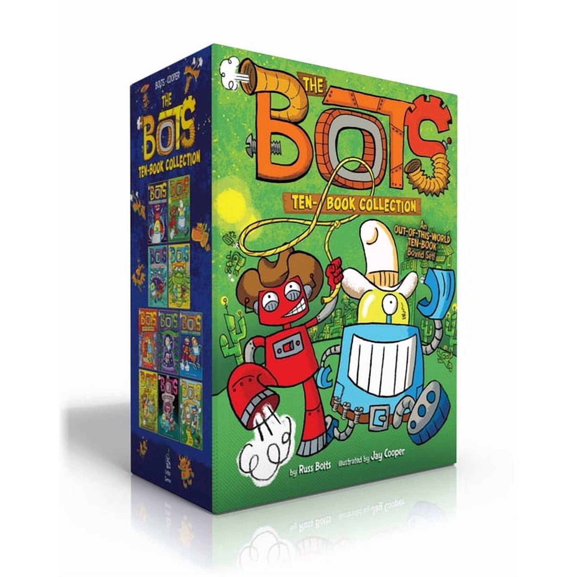 Bots: The Bots Ten-Book Collection (Boxed Set) : The Most Annoying Robots in the Universe; The Good, the Bad, and the Cowbots; 20,000 Robots Under the Sea; The Dragon Bots; A Tale of Two Classrooms; The Secret Space Station; Adventures of the Super Zeroes; The Lost Camera; Tinny's Tiny Secret; etc. (Paperback)